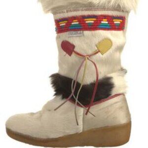 Like NEW~TECNICA Cream Fur Apres Ski/Snow Boots Italy~Size 36